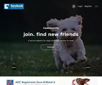 Facebark.org(The social network for dogs and their owners to meet) Screenshot