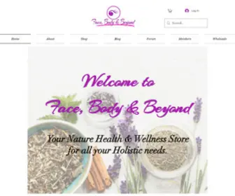 Facebodynbeyond.com(Holistic Store) Screenshot