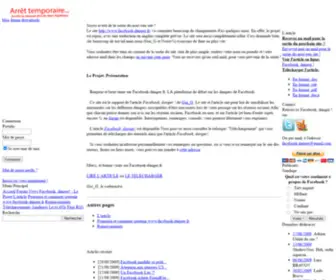 Facebook-Danger.fr(Le Projet) Screenshot