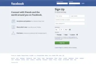 Facebook.co(Meld je aan of registreer je) Screenshot