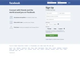 Facebook.sk(Meld je aan of registreer je) Screenshot
