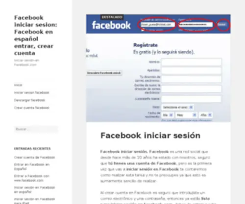 Facebookiniciarsesion.org(Facebook iniciar sesion) Screenshot