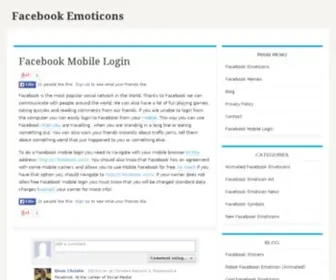 Facebookmobilelogin.com(Facebook Emoticons) Screenshot