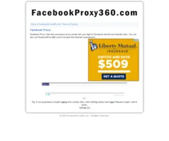 Facebookproxy360.com(Facebook Proxy) Screenshot