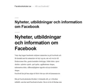 Facebookskolan.se(Facebook) Screenshot