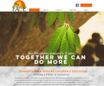 Faceforafrica.com(Foundation For African Children Education) Screenshot