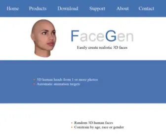 Facegen.com(3D face maker software) Screenshot