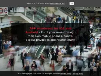 Faceguard.co.uk(Facial Recognition) Screenshot