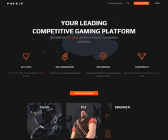 Faceit.com(Challenge your game) Screenshot