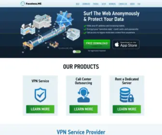 Faceless.me(Best VPN Service Provider) Screenshot