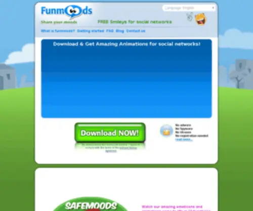 Facemoods.com(Social network Emoticons and Smileys) Screenshot