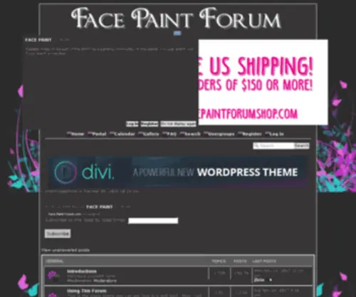 Facepaintforum.com(Face Paint Forum) Screenshot