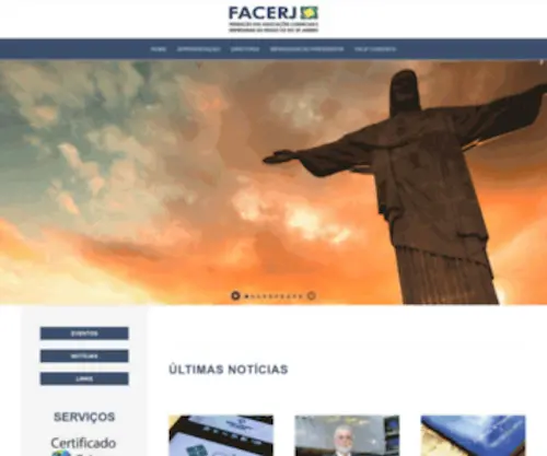 Facerj.org.br(Federação das Associações Comerciais e Empresariais do Estado do Rio de Janeiro) Screenshot