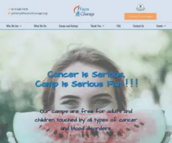 Facesofcourage.com(Faces of Courage. Cancer) Screenshot