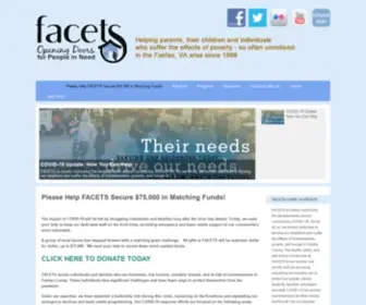 Facetscares.org(Building stronger futures for 35 years) Screenshot