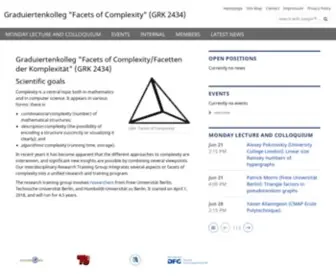 Facetsofcomplexity.de(Graduiertenkolleg "Facets of Complexity/Facetten der Komplexität" (GRK 2434)) Screenshot