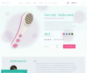 Faceupakne.sk(Face-Up! Kozmetický prístroj na liečbu akné) Screenshot