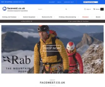 Facewest.co.uk(Adventure Equipment) Screenshot