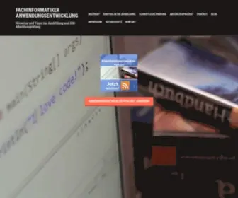 Fachinformatiker-Anwendungsentwicklung.net(Startseite) Screenshot
