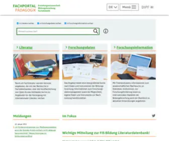 Fachportal-Paedagogik.de(Fachportal Pädagogik) Screenshot