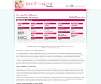 Facialrejuvenationsurgeons.com(Locate an Area Facelift Surgeon) Screenshot