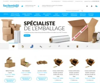 Facilembal.fr(Emballage carton) Screenshot