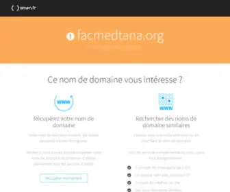 Facmedtana.org(Faculté) Screenshot