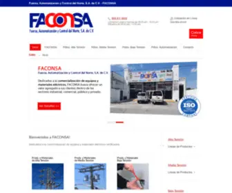 Faconsa.com.mx(Comercialización de equipos y materiales eléctricos) Screenshot