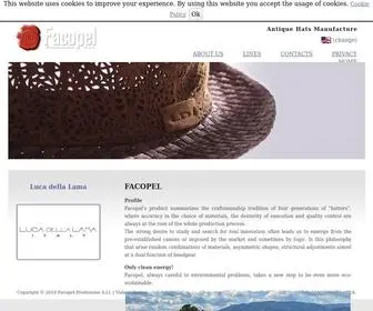 Facopel.it(Antica Manifattura Cappelli) Screenshot