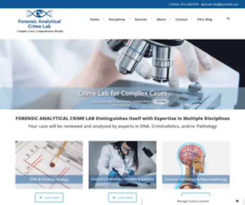 Facrimelab.com(Forensic Analytical Crime Lab ) Screenshot