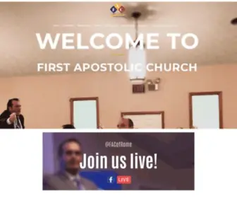 Facrome.com(First Apostolic Church of Rome) Screenshot