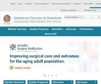 Facs.org(The American College of Surgeons) Screenshot
