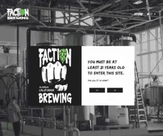 Factionbrewing.com(We are bitter. Our beer) Screenshot