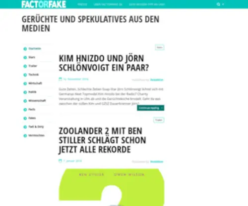 Factorfake.de(Gerüchte) Screenshot