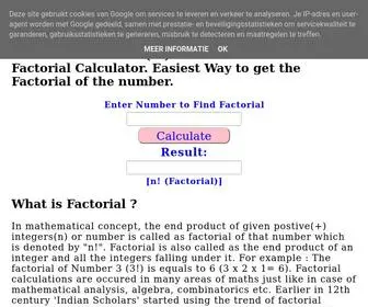 Factorial-Calculator.com(factorial calculator) Screenshot