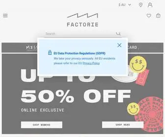 Factorie.com.au(Shop Factorie) Screenshot