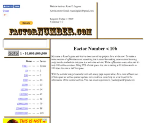 Factornumber.com(Factornumber) Screenshot
