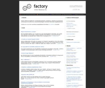 Factory.hu(On-line marketing tanácsadás, honlapkészítés, webhosting, arculattervezés, keresőoptimalizlás) Screenshot