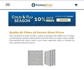 Factorydirectfilters.com(Furnace Air Filters In Any Size) Screenshot