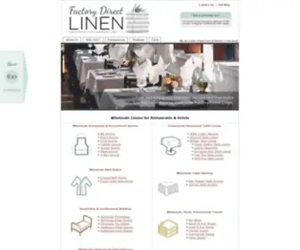 Factorydirectlinen.com(Restaurant Table Linens & Hotel Linen) Screenshot