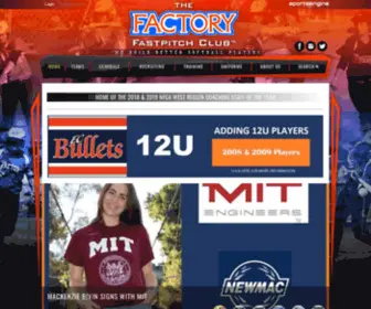 Factoryfastpitch.com(The Factory Fastpitch Club) Screenshot