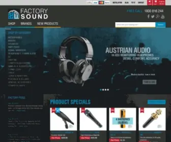 Factorysound.com(Best range of pro audio brands at trade prices) Screenshot