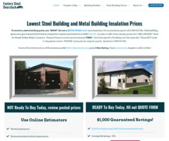 Factorysteeloverstock.com(Metal Buildings) Screenshot