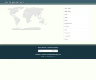 Factsanddetails.com(Factsanddetails) Screenshot