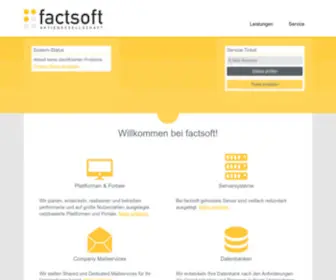 Factsoft.de(Willkommen bei der factsoft ag) Screenshot