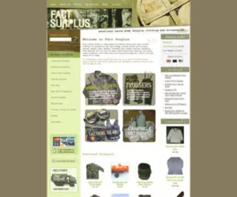 Factsurplus.co.uk(Army surplus clothing) Screenshot