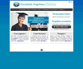 Faculdadeangolana.net(Faculdade Angolana Online) Screenshot