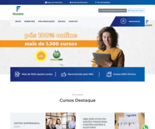 Faculeste.com.br(Faculdade do Leste Mineiro) Screenshot