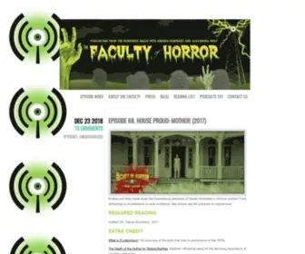 Facultyofhorror.com(Faculty of Horror) Screenshot