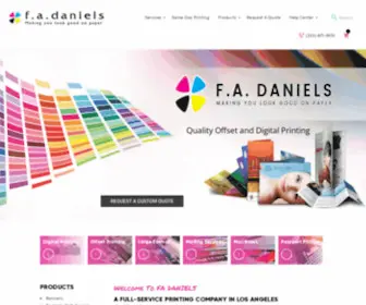 Fadaniels.com(Reliable Same Day Printing Services For Los Angeles) Screenshot